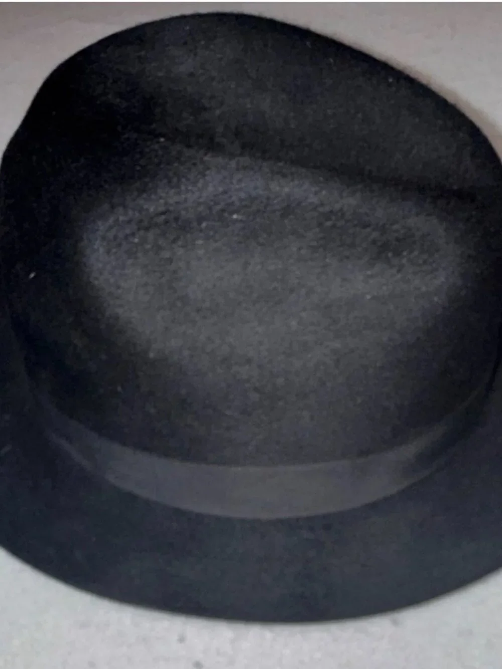 Vintage Biltmore Eleganza Black Fur Felt Dress Hat Size 7 3/8 Made in Canada